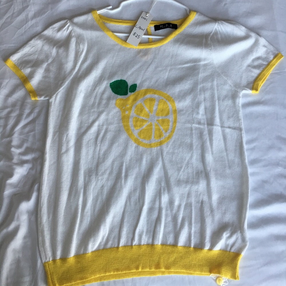 Pinup Girl Clothing/Mak Sweater Lemon Short Sleeve